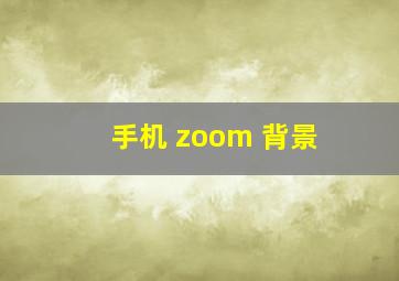 手机 zoom 背景